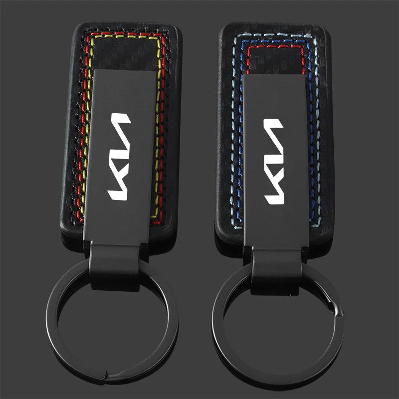 Alloy Leather Car Keychain Key Ring Fashion Gift For KIA Sportage Ceed Sorento Cerato Optima Picanto Rio Soul Stonic Accessories