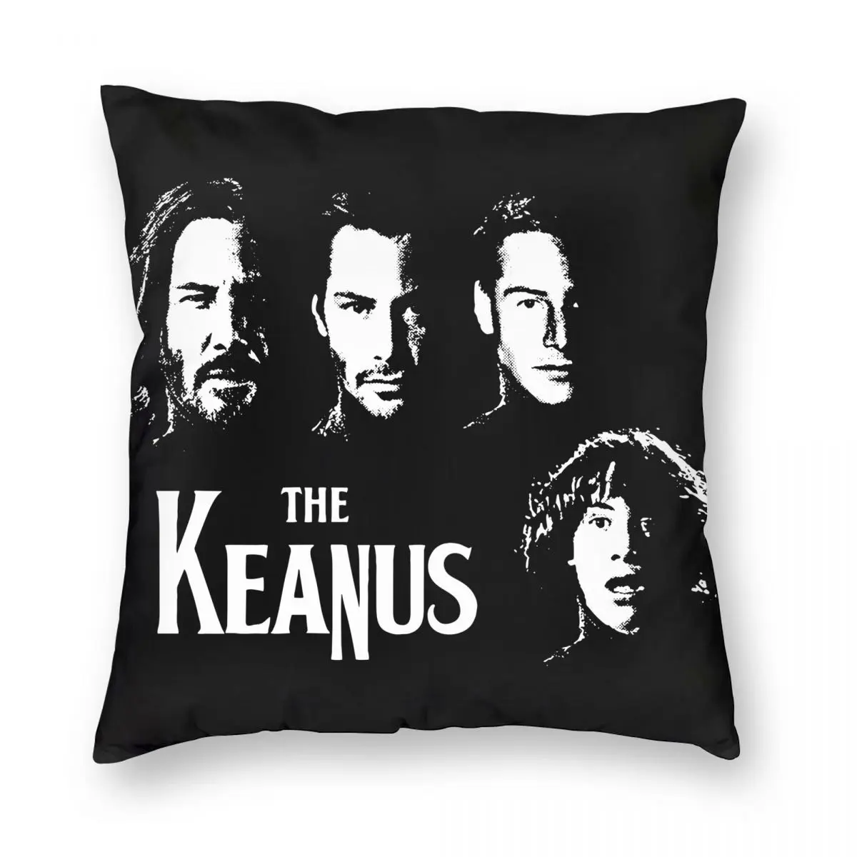 Funny Keanu Reeves Pillowcase Double-sided Printing Polyester Cushion Cover Decorative Throw Pillow Case Cover Home Zippered