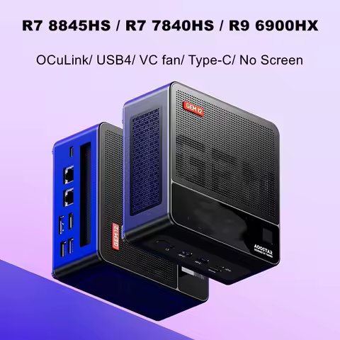 SZBOX MINI PC R7 8845HS / R7 7840HS / R9 6900HX DDR5 NVME SSD PCIE4.0 WIFI 6 BT 5.2 OCuLink USB4 75W TDP Desk Gaming Computer