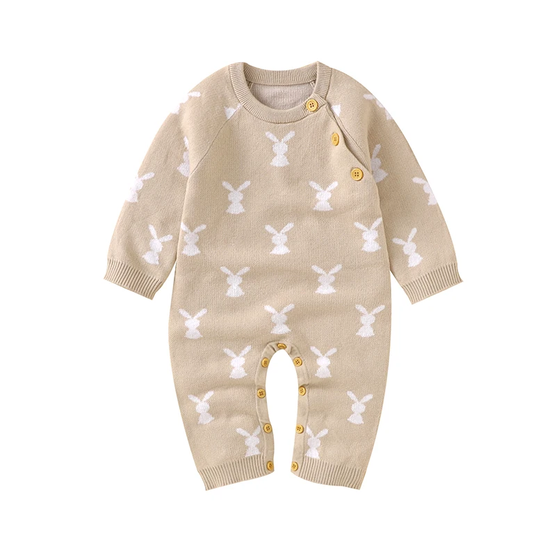 

Newborn Baby Rompers Spring Easter Rabbit Knit Infant Boys Girls Cotton Jumpsuits Playsuits Long Sleeve Toddler Overalls Clothes