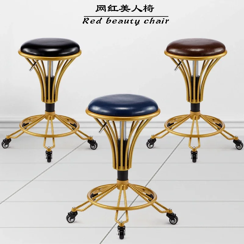 Shaving Chair Professional Barber Hairdressing Salon Beauty Stylist Stool Swivel Hydraulic Reclining Adjustable Height Luxury