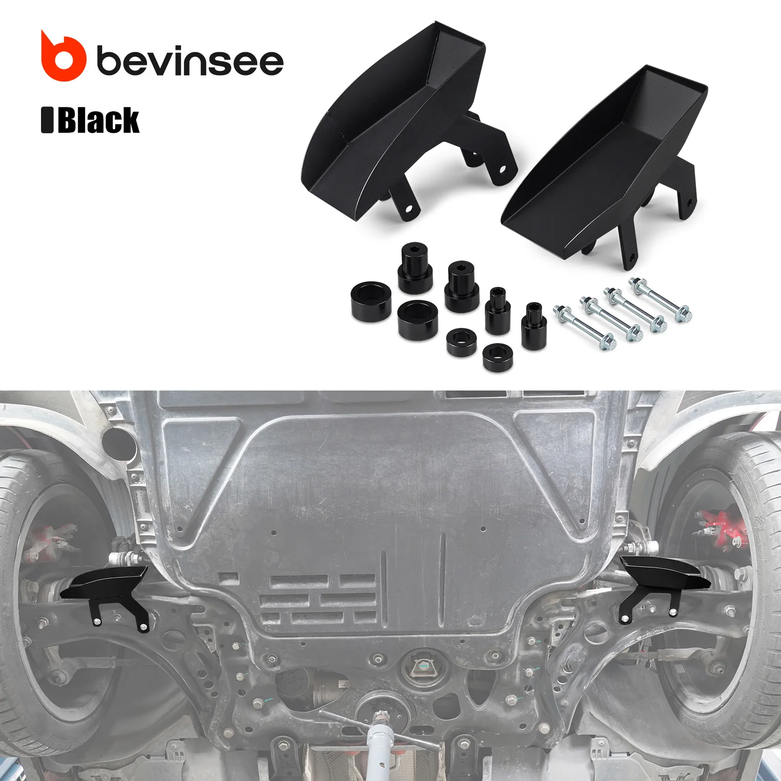 

BEVINSEE Metal Brake Deflectors for VW for Golf GTI 2015-2021, for Golf R 2015-2019