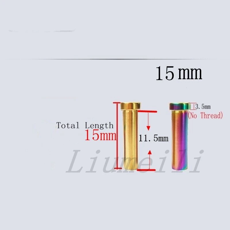 Liumeili راحة M6 التيتانيوم Ti الجوز كامل طول 15 مللي متر ل الطريق دراجة الفرامل الفرجار C المشبك إصلاح Ti أجزاء 1 قطعة