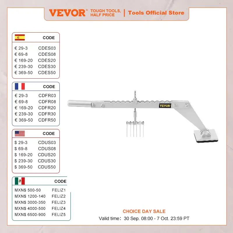 Vevor Dent Pull Bar 6 Klauw Haak Dent Puller Enkele Been Nivellering Draagbare Dent Pull Bar Aluminium Voor Auto deuk Repareren