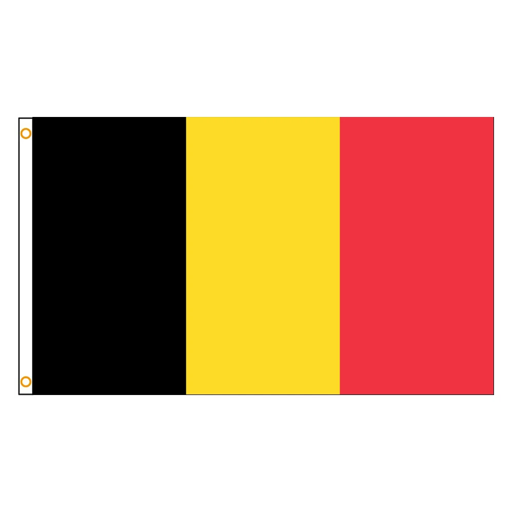 3x5 Ft Belgium Flag Vivid Color and Fade proof Canvas België Belgique Belgien Flags Polyester with Brass Grommets 3 X 5 Ft