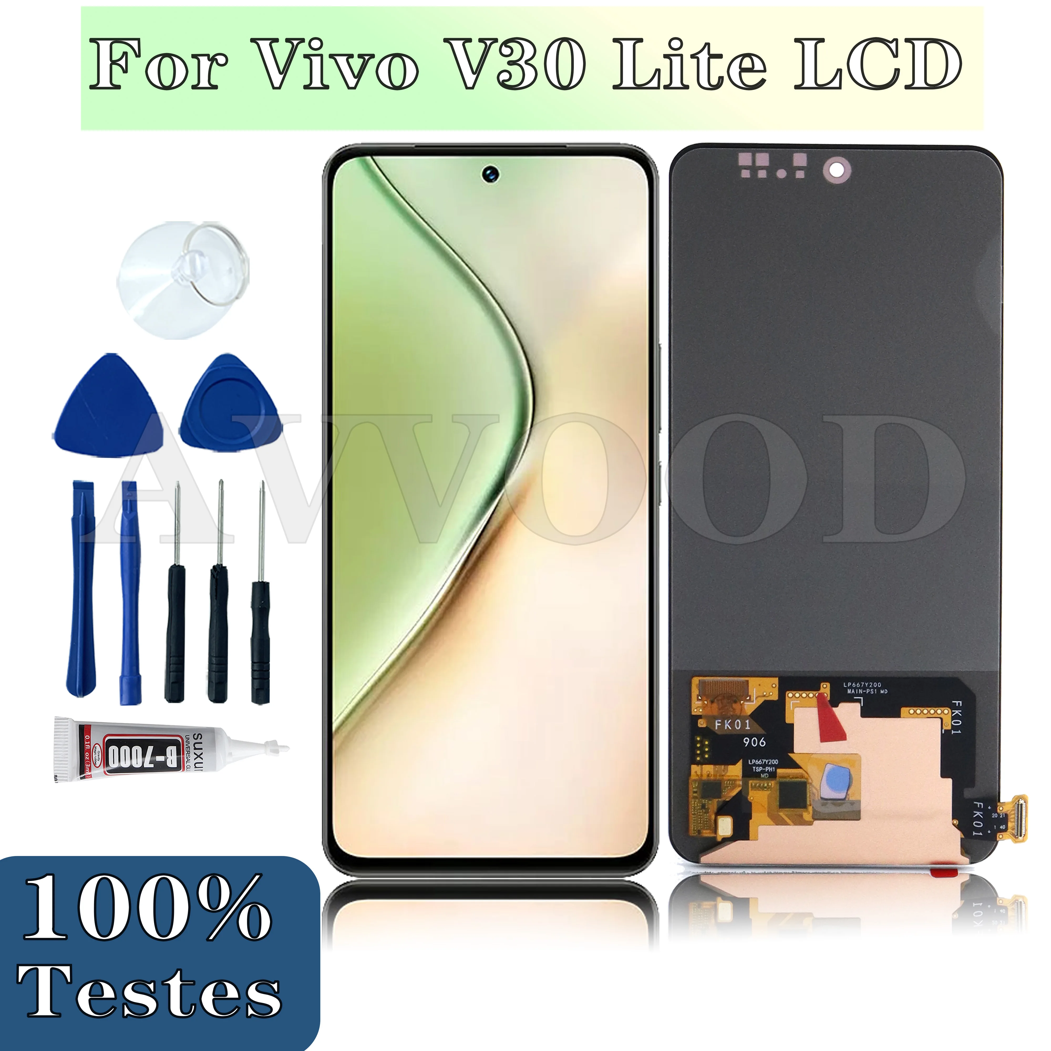 6.67'' OLED LCD For Vivo V30 lite v2314 LCD Screen Display Touch Glass Digitizer Assembly Replacement V30lite 5G Display