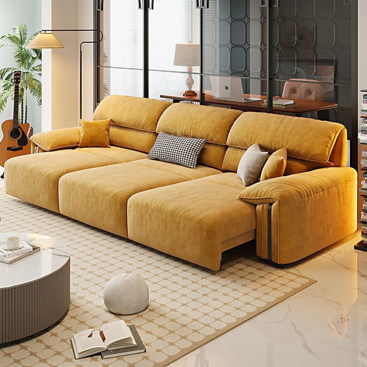 

Высококачественный электрический диван-кровать, роскошный пульт дистанционного управления, современный дизайн, диван-кровать для гостиной, ткань для домашнего использования