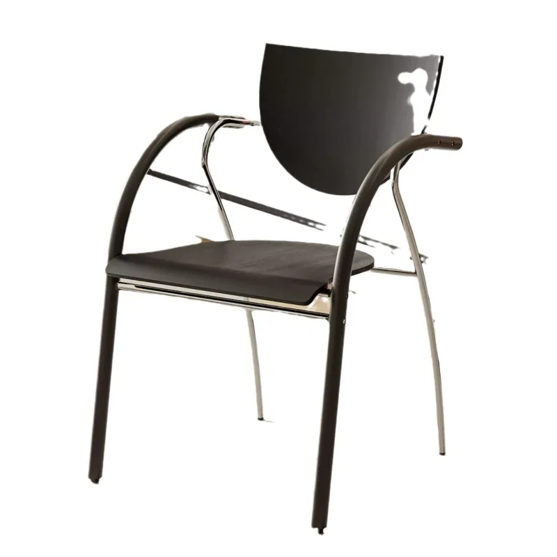 

Nordic light luxury designer home medieval dining table dining Internet celebrity chair simple leisure chair retro armchair