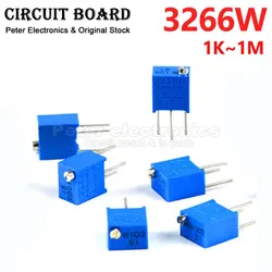 10pcs 3266W 3266 102 202 1M Multiturn Adjustable Trimpot Trimmer Resistor Potentiometer 1K 2K 5K 10K 20K 50K 100K 200K icpart