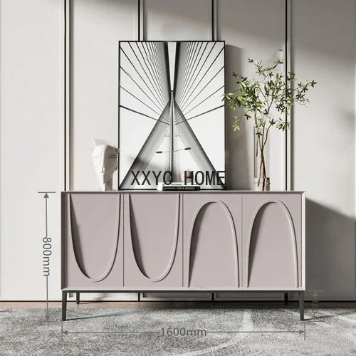 

Nordic Sideboard Cabinet Tea Cabinet Modern Minimalist Cupboard Living Room Locker Paint Solid Wood