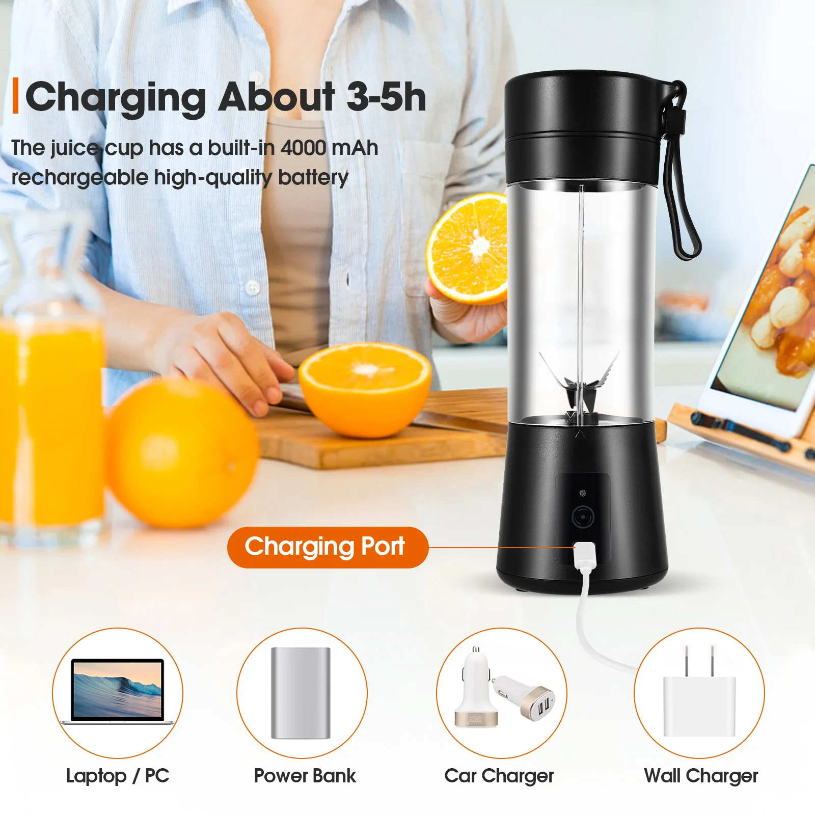 Портативный блендер, мини-микс – обзор и цена Portable Blender Usb Rechargeable