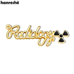 Hanrelhe Radiology Charm Pin Medical Radiology risvolto decorazioni Word Badge spilla gioielli per medico infermiere medicina studente