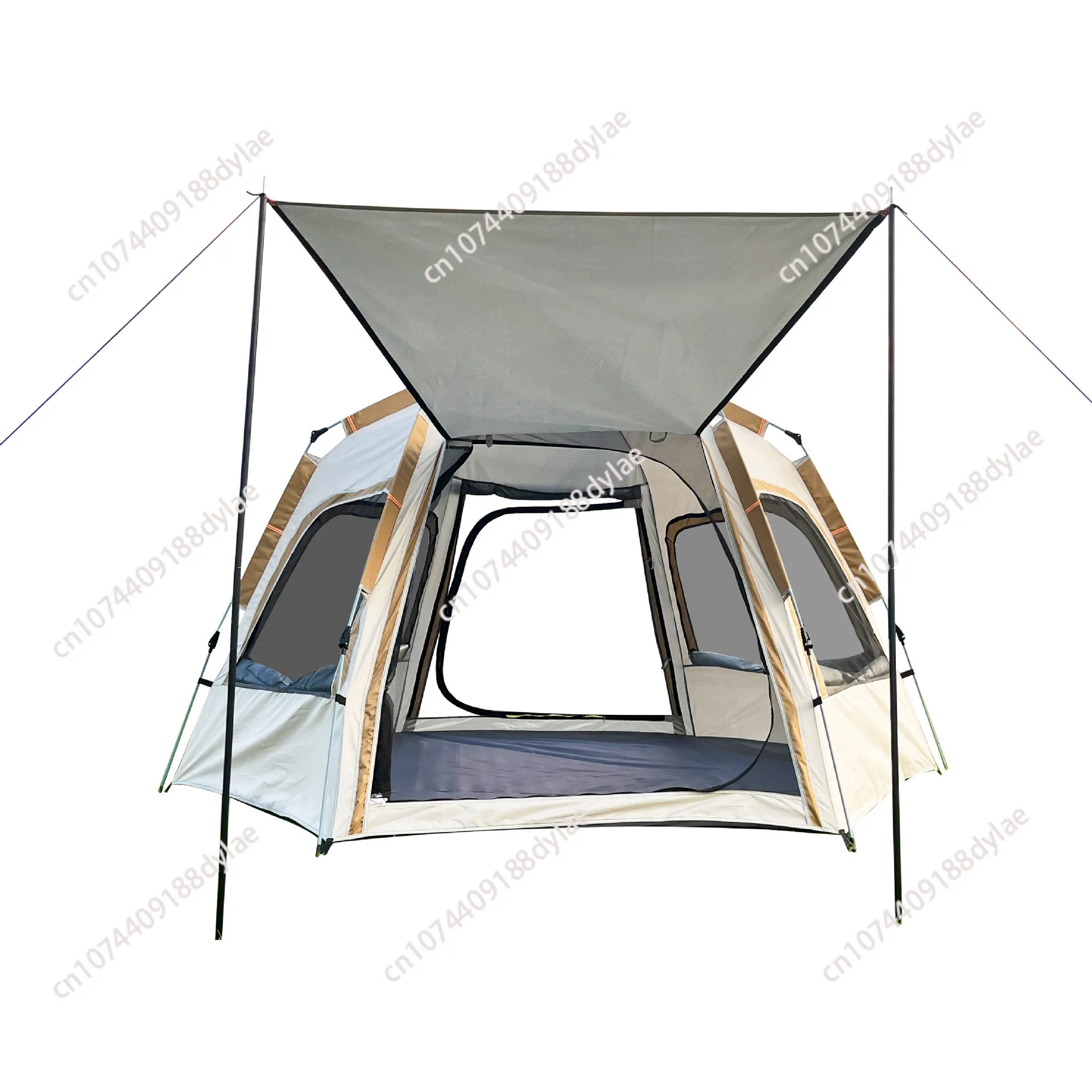 

Tent Outdoor Portable Hexagonal Folding Fully Automatic Quick Open One Room One Living Room Ventilated Park Camping Tent Canopy
