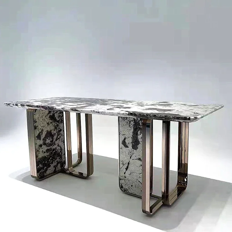 

Dining Table and Chair Natural Marble Light Luxury High-End Imported