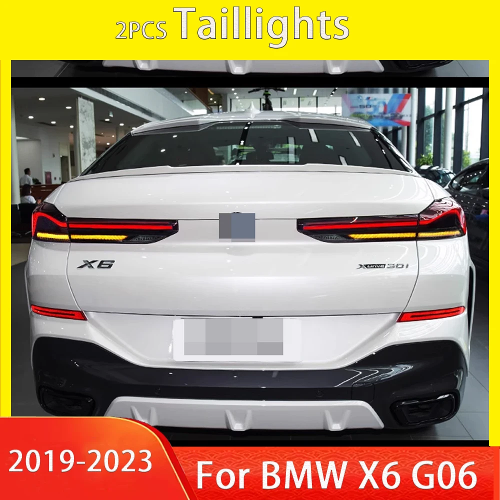 

LED Tail Lights For BMW X6 G06 Taillights Assembly 2019-2023 Modified Rear Brake Reverse Turn Signal Lights Plug and play 2pcs