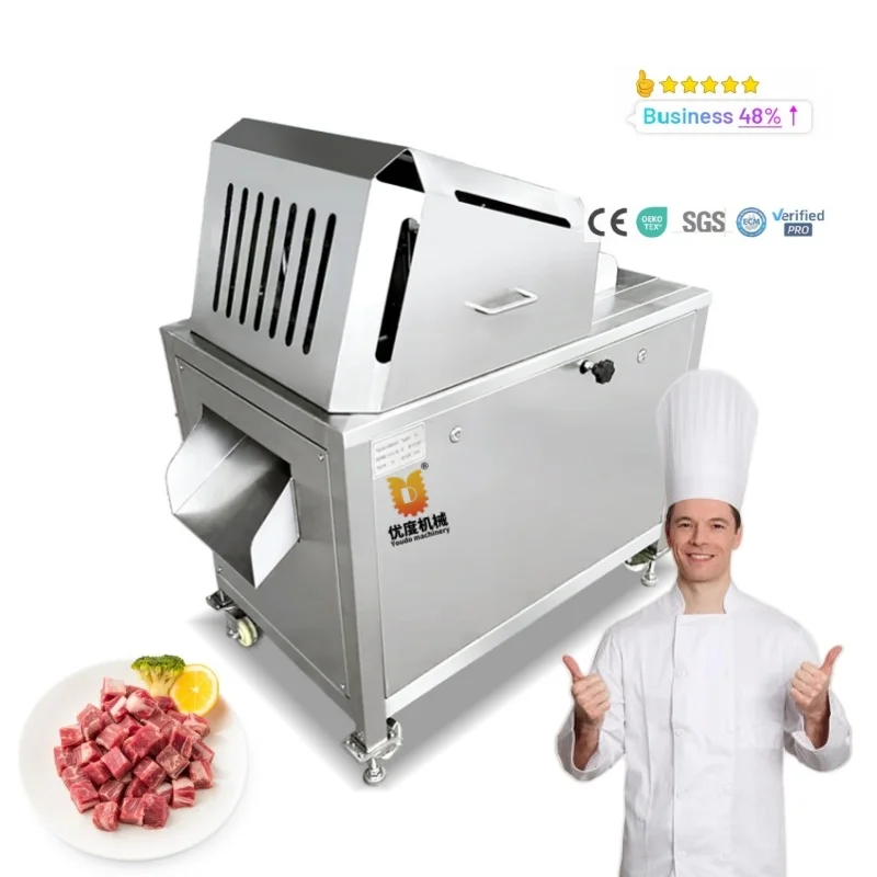 Full Automatic Commercial Lamb Pork Frozen Meat Cutting Machine Slicer Frozen Beef Meat Slicing Machine