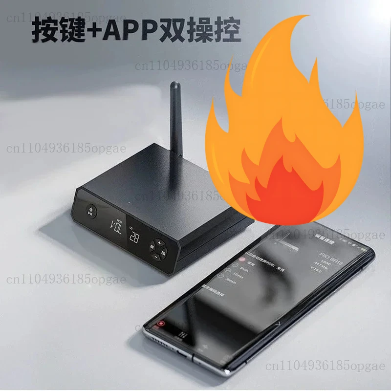 Bluetooth 5.1 USB DAC Low Latency Audio Receiver for TV Car Home Stereo 3.5mm Aux Adapter with Amplifier