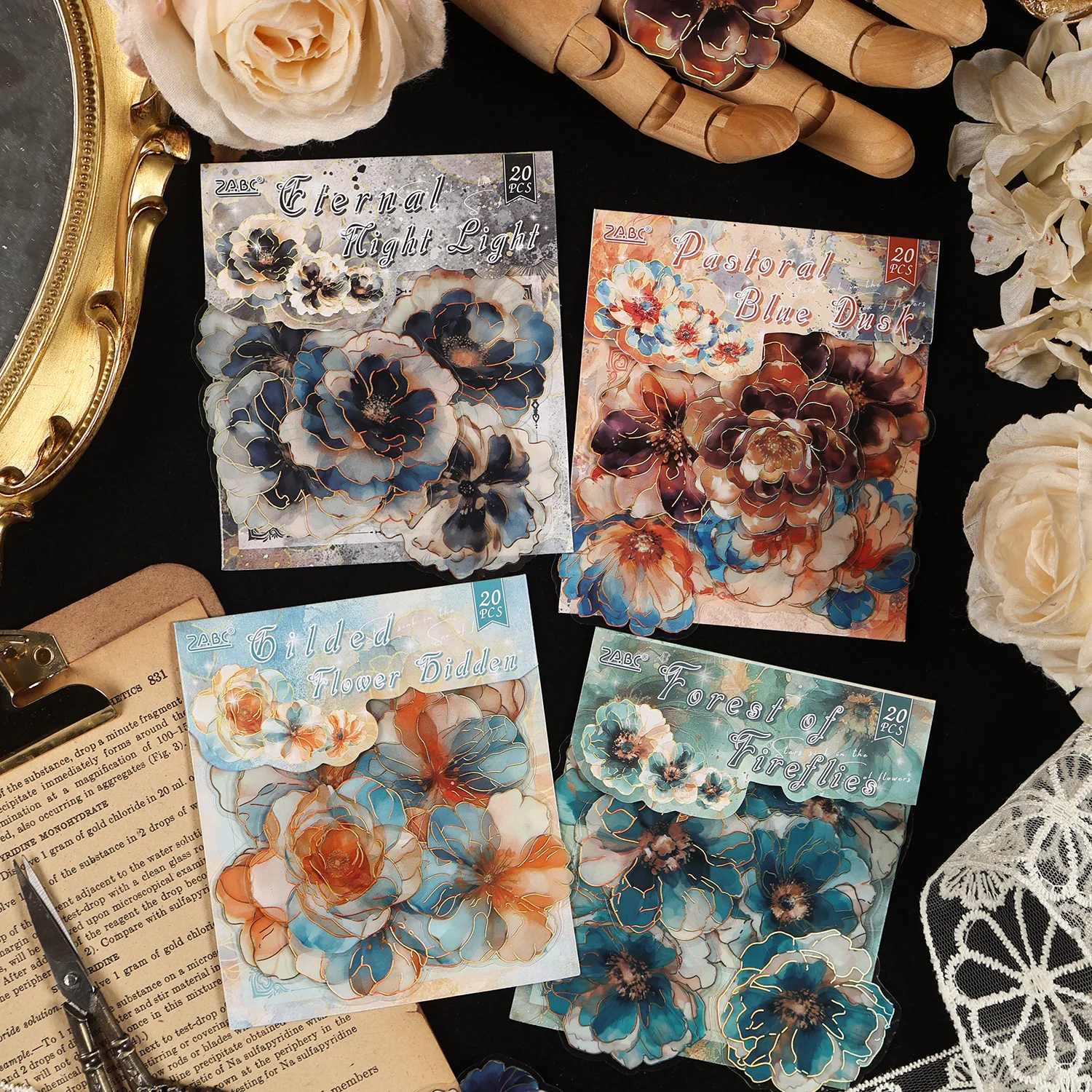 

12 упаковок/лот, тонущая звезда, цветок, морская серия, милая ретро декоративная наклейка для домашних животных