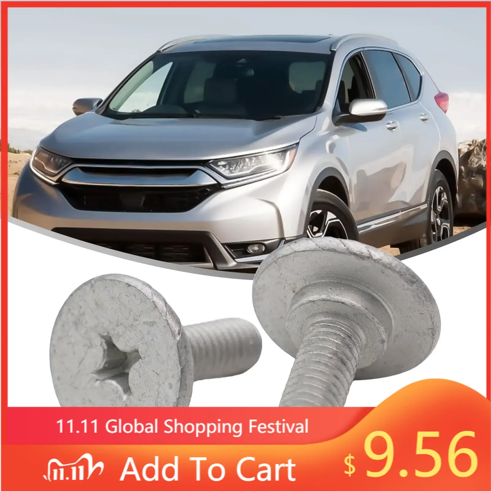 2Pcs Engine Splash Shield Lower Cover Bolt Compatible with CR V Civic OEM 90105TBAA00 for Reliable Performance