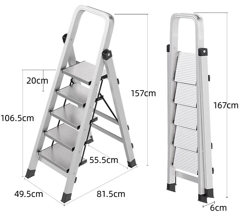 Aluminum alloy herringbone ladder folding telescopic thickening