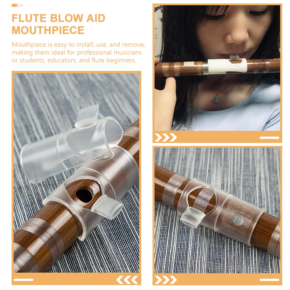 

2 Pcs Flute Blower Mouthpiece for Music Accessories Aid Nylon Shaping Mouthpice Parts Beginner