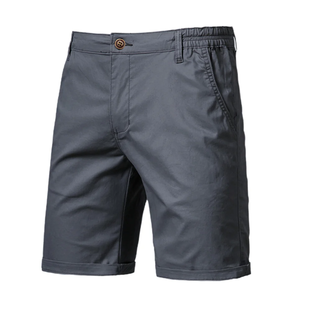 AIOPESON Zomer 100% Katoen Effen Shorts Mannen Hoge Kwaliteit Casual Business Sociale Elastische Taille Mannen Shorts 10 Kleuren Strand Shorts