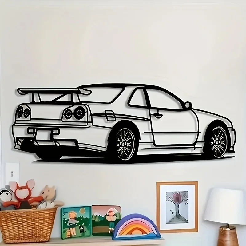 Room decor 1 R type model car metal wall decor, suitable for home, office or Youngsters's room decoration, suitable for scene
