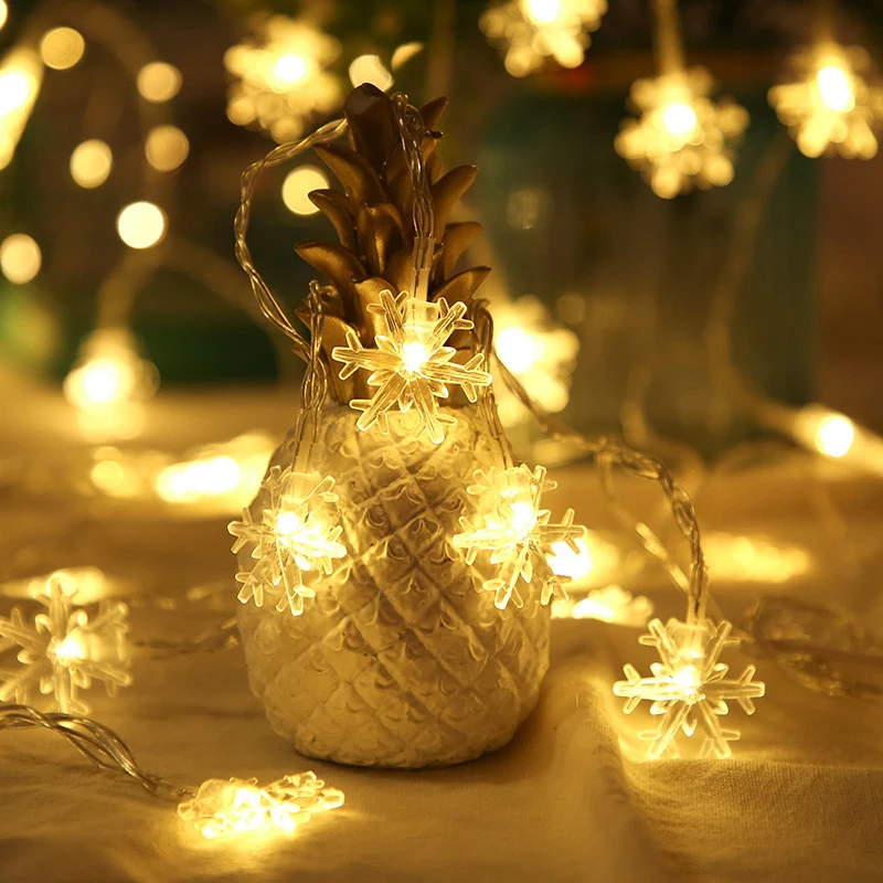 USB Plug Fairy Light LED Snowflake Light String  Garden Living Room Birthday Party Wedding New Year's Eve Decor Festive Lighting