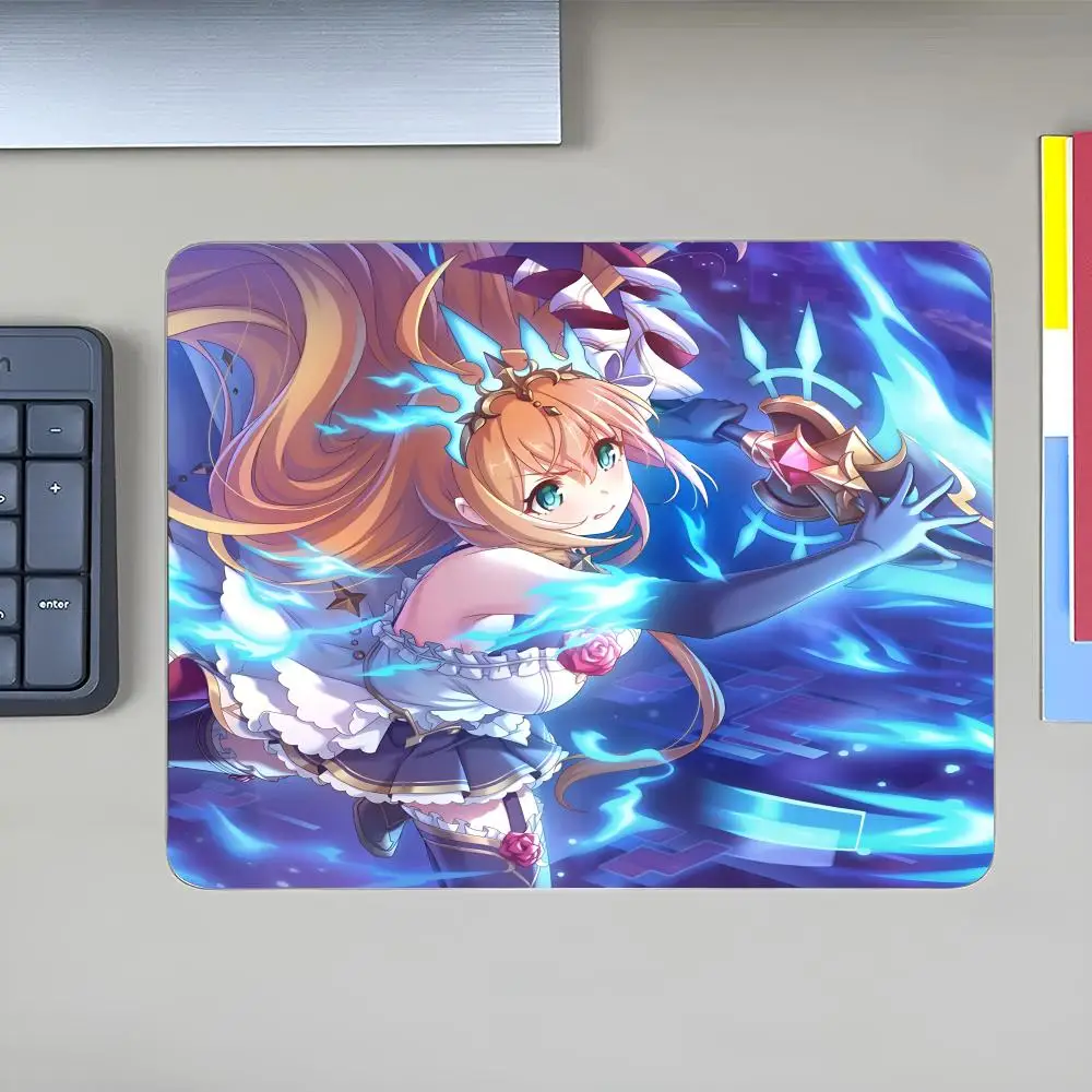 Anime P-Princess C-Connect Pecorine MINISO Mouse Pad Anime Game Mouse Pad High Quality Small Desk Pad Rubber Laptop Desk Pad