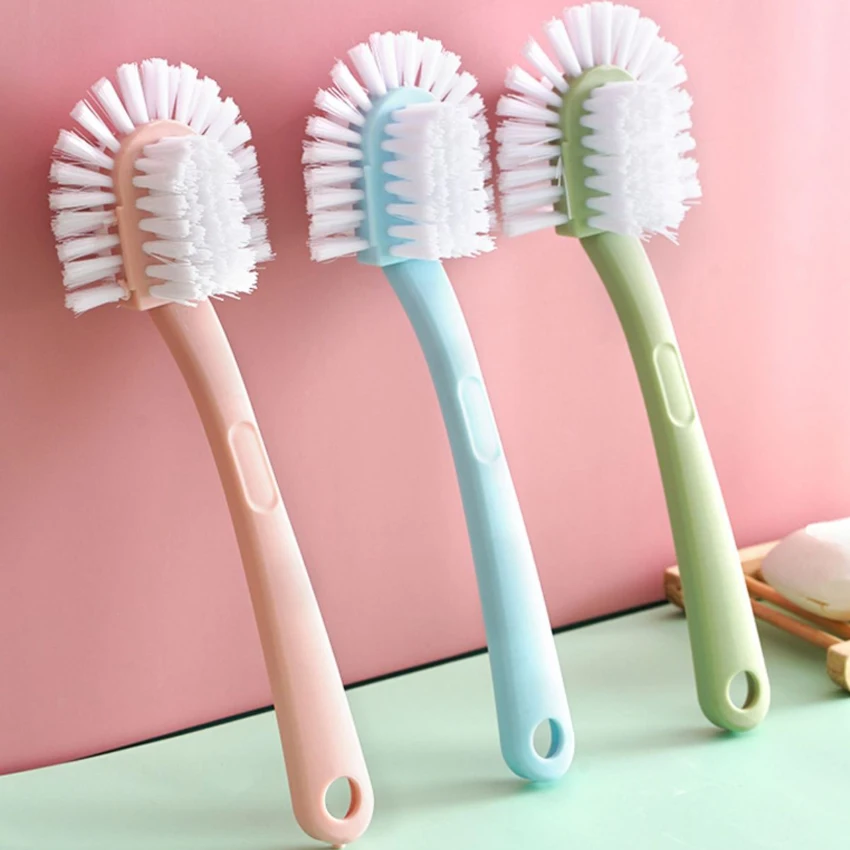 

3pcs/lot Long handle Five sided brush household Children's babies Laundry shoe washing brush