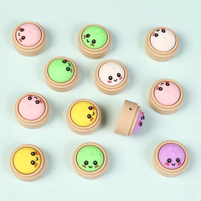 20 pièces de perles en silicone 3D de qualité alimentaire, perles décoratives de dessin animé pour la fabrication de bijoux, accessoires de stylo et porte-clés DIY, perles en silicone pour bébé