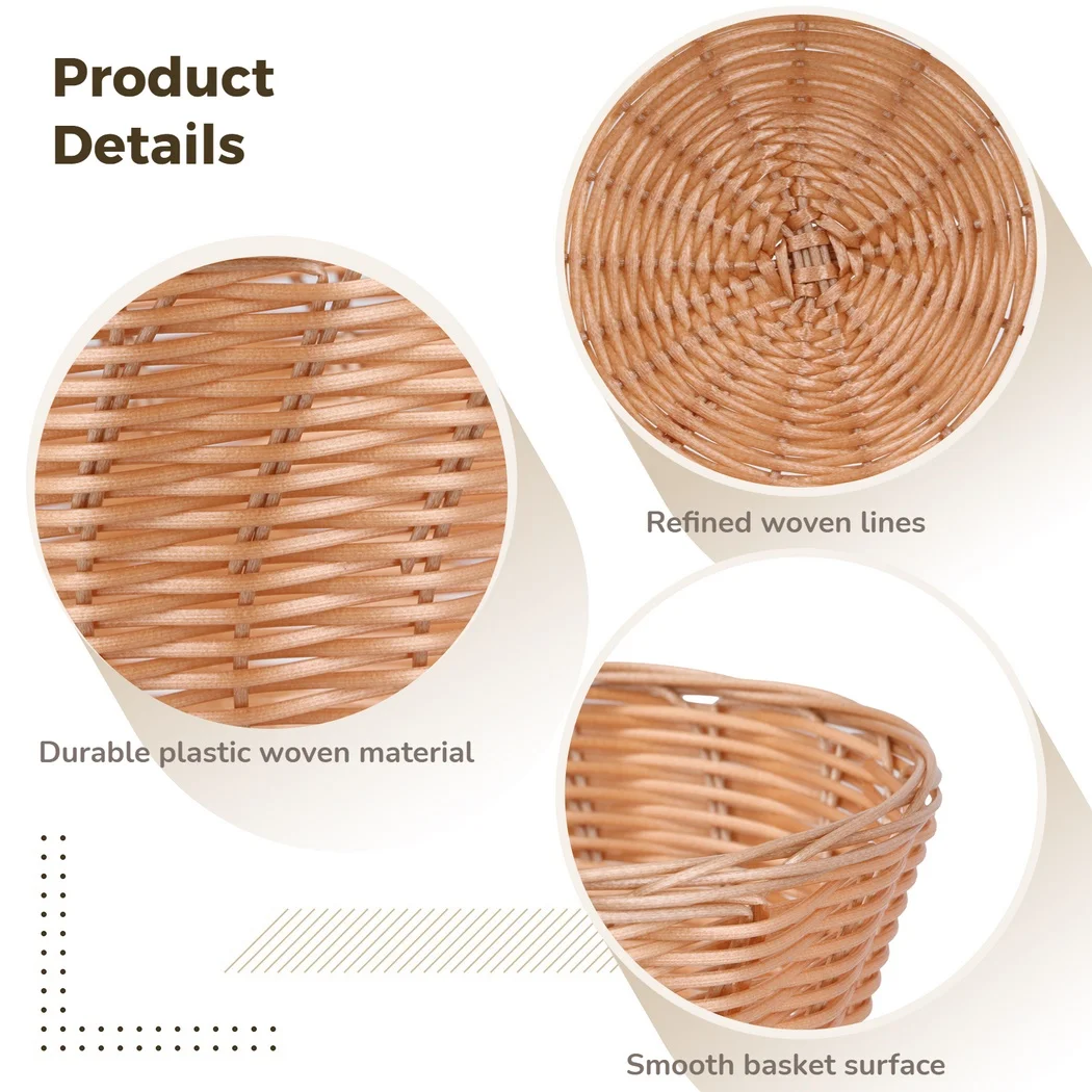 20Pcs Woven Bread Baskets 7.1\