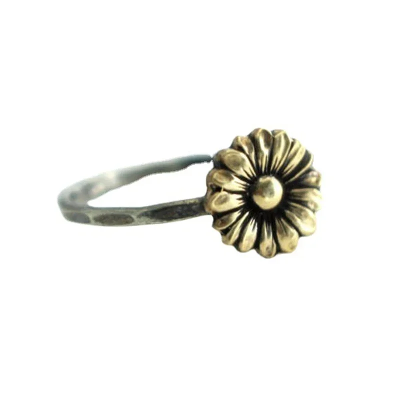 Fashion Minimalist Gold Color Flower Rings for Women Elegant Women's Large Ring Wedding Jewelry Accessories Gifts Custom Jewelry