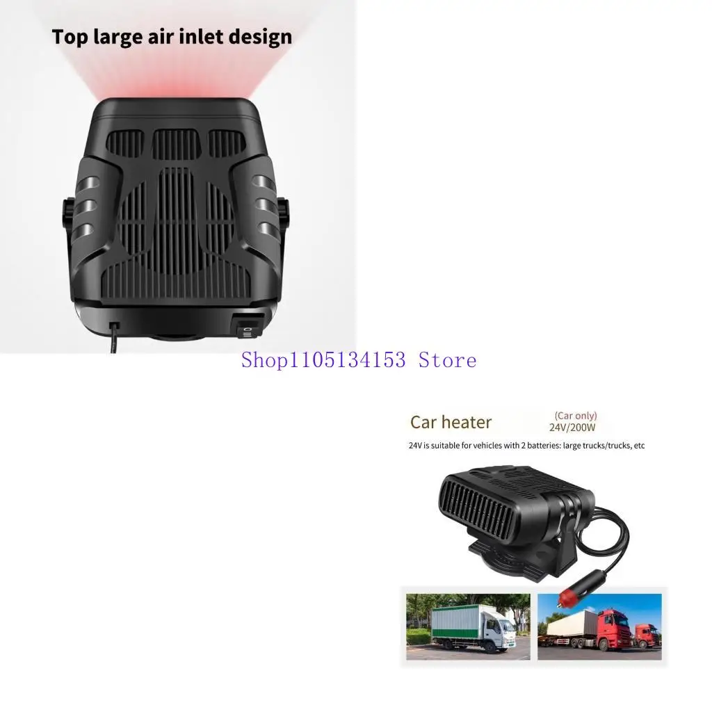 hg89 Car Heater & Defogger Small  12V/24v Vehicle Heater and Windshield Defroster for Efficient Winter Driving Safety