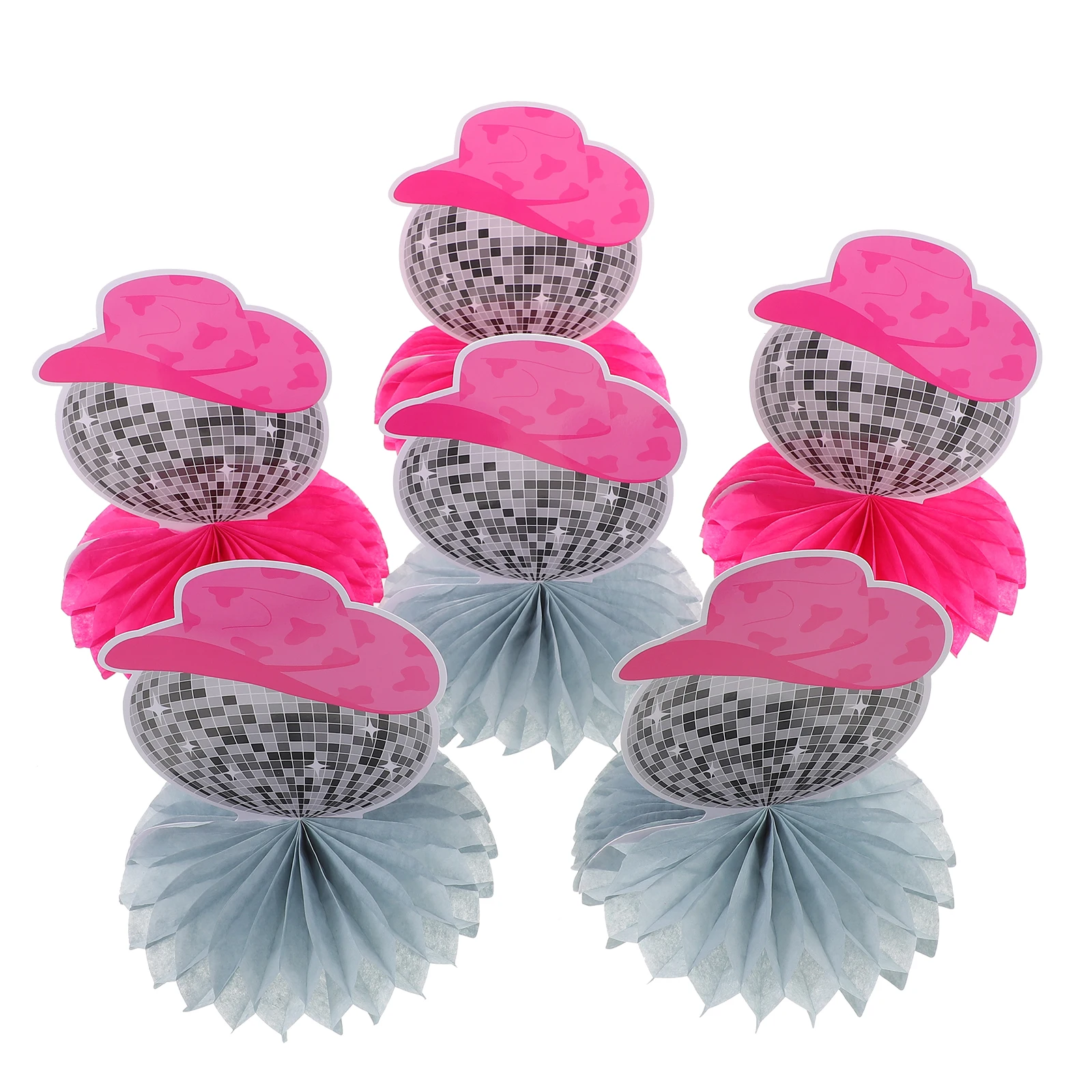 

Retro Hat Decorations Disco Honeycomb Centerpiece Party Supplies Paper Artnaments Birthday New Year Lightweight