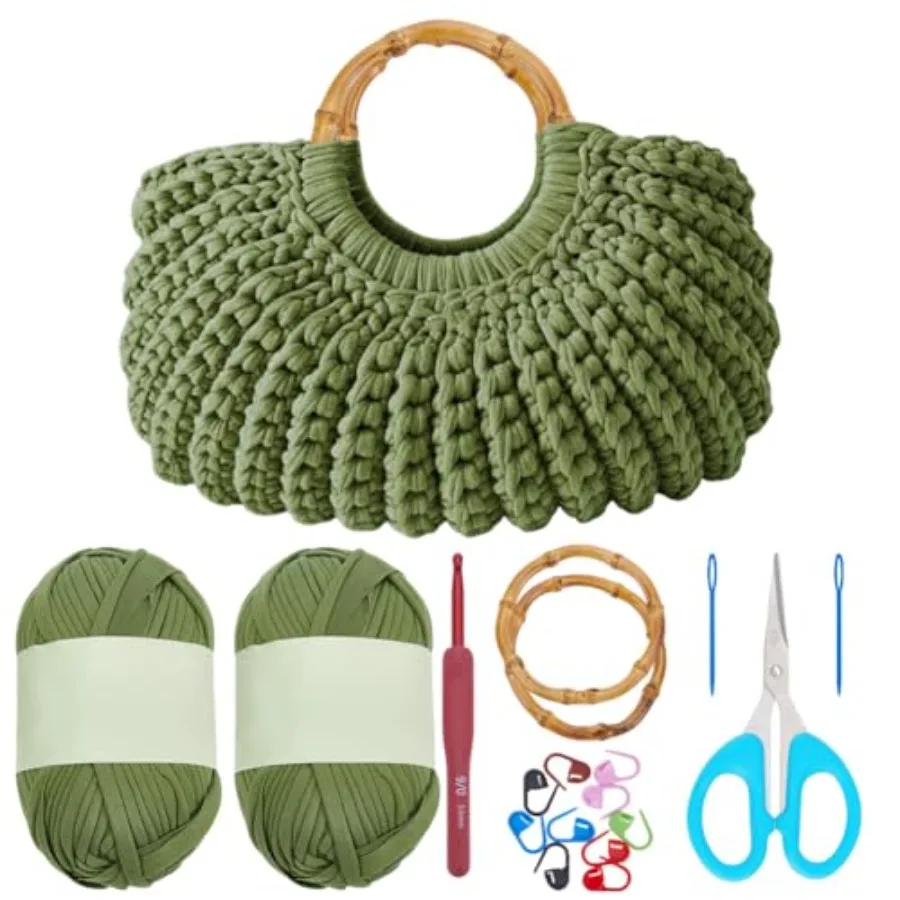 

Crochet Bag Kit for Adults Crochet Bag with Step-by-Step Video Tutorials Crochet Kit for Beginners Complete Crochet Supplies to