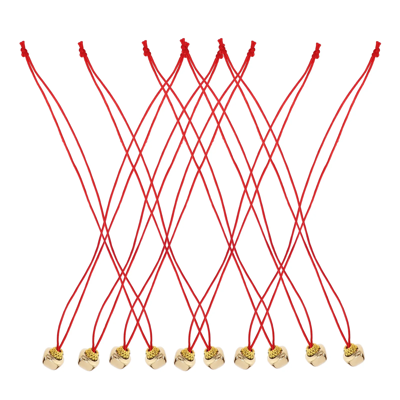 

10pcs Ropes Hanging Xmas Bell Hanging Ornament Ornaments for Tree Decor Party Christmas Bell Pendent Christmas Bells Prop Gifts