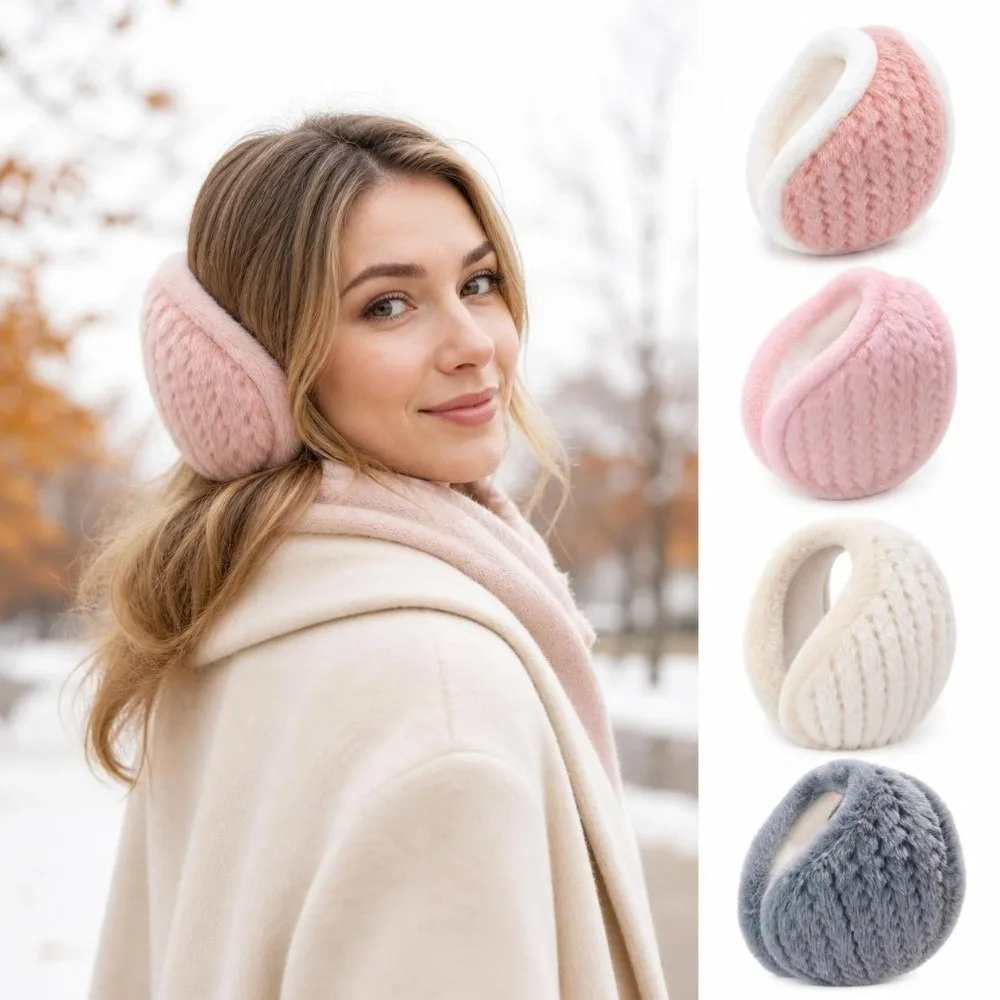 Rear Worn Style Rear Hanging Ear Muffs Portable Skin-friendly Fabric Ear Warmers Lightweight No Pressure Thermal Ear Muffs