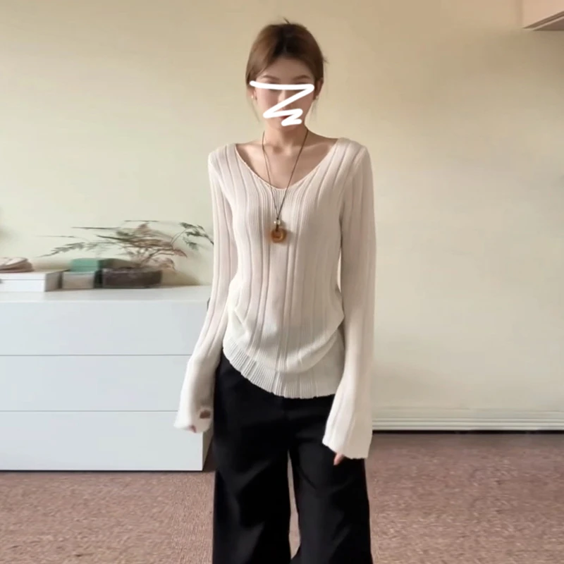 Sweaters Jumpers Pullovers Womens Autumn New Women'S Clothing 90S Y2K Daily Festival Alternative Concert Rock Band Punk Stretchy view 6