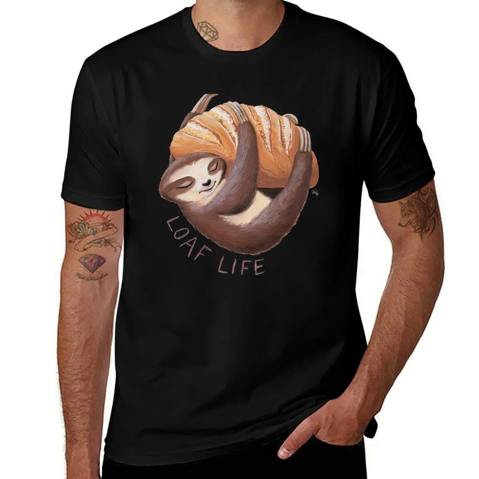 Loaf Life Sloth T-Shirt Moisture Wicking Quick Dry Tee T-Shirt