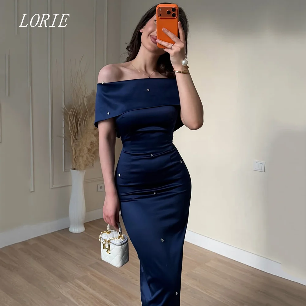 LORIE Luxury Mermaid Evening Dress Off The Shoulder Elegant Formal Prom Dresses Beading Birthday Party Gowns Customized 2026