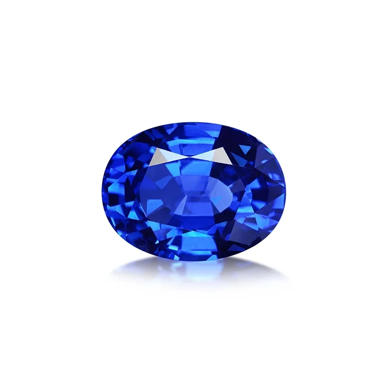 Certified Lab Grown Sapphire 12x14mm Oval Cut Handmade Big Size Sapphire Stone Blue Sapphire Alternative for Fine Jewelry