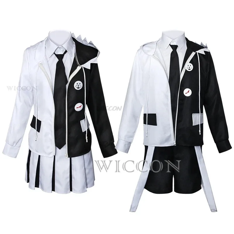 

Игра Nene 2025 Danganronpa V3: Killing Harmony Monokuma, карнавальный костюм, аниме, школьная форма Jk, черно-белый костюм на Хэллоуин