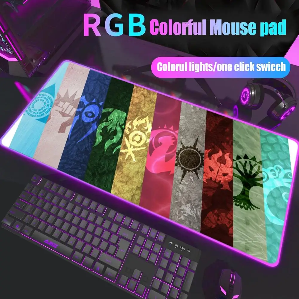 

Backlight Gaming Rust MouseGamer Rgb Desk Mat Back Light Led Mousepad Setup Gaming Accessories Deskmat Big Mousepepad Backlight