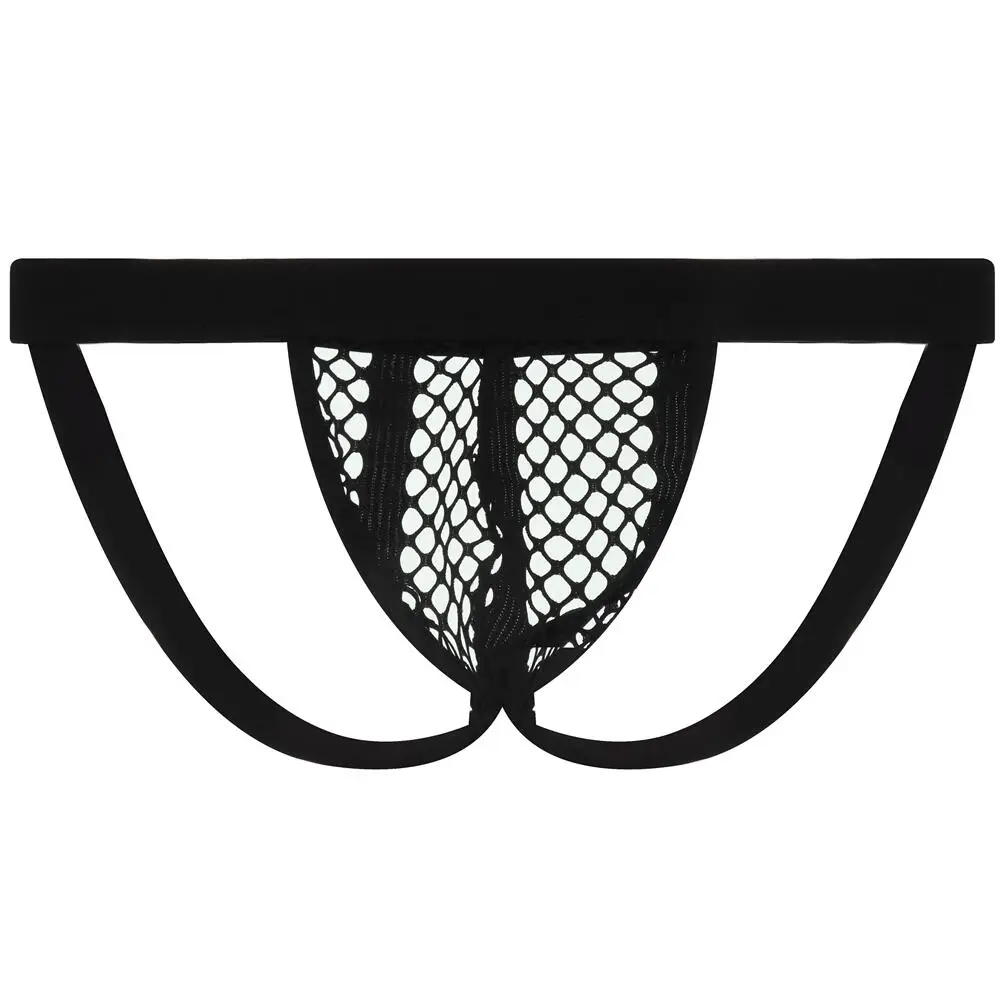 Sexy Men\'s Thongs Jockstrap Mesh See Through Underpants G string Men T-back Panties Gay Underwear Transparent Briefs for Man