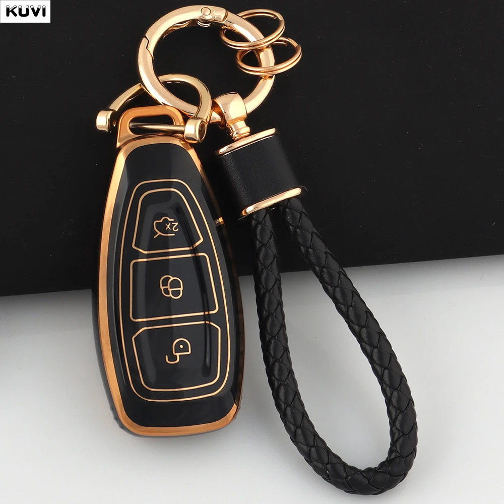 TPU Auto Smart Key Fall Abdeckung Shell Für Ford Focus 3 4 ST Mondeo MK3 MK4 Fiesta Fusion Kuga Ecosport Schützen schlüsselbund Zubehör