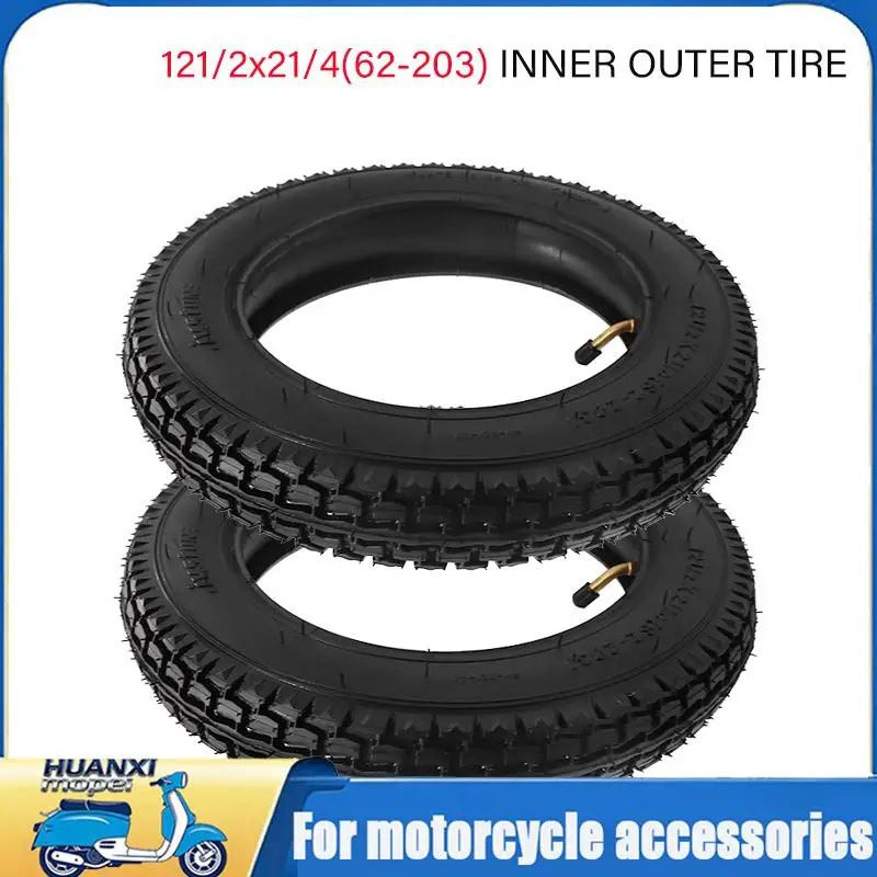 2 Set /2 pcs 12 1/2 x2 1/4 (62-203) Tire Inner Tube Set with Angled Valve Stem for Scooters Razor Pocket Mod, Currie, Schwinn