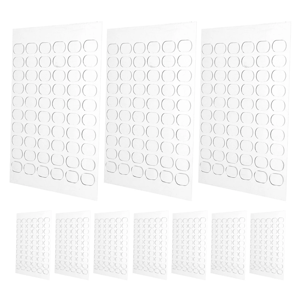 600 قطعة نقاط لاصقة شفافة على الوجهين عقد قوي للإزالة واضح البيضاوي لزجة علامات التبويب للملصقات صور جدار ديكور المنزل #4