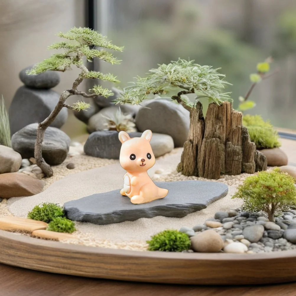 

8Pcs Resin Kangaroo Home Ornaments Miniature Garden Decor Tiny Statues for DIY Terrarium and Fairy Gardens Resin Fairy Garden