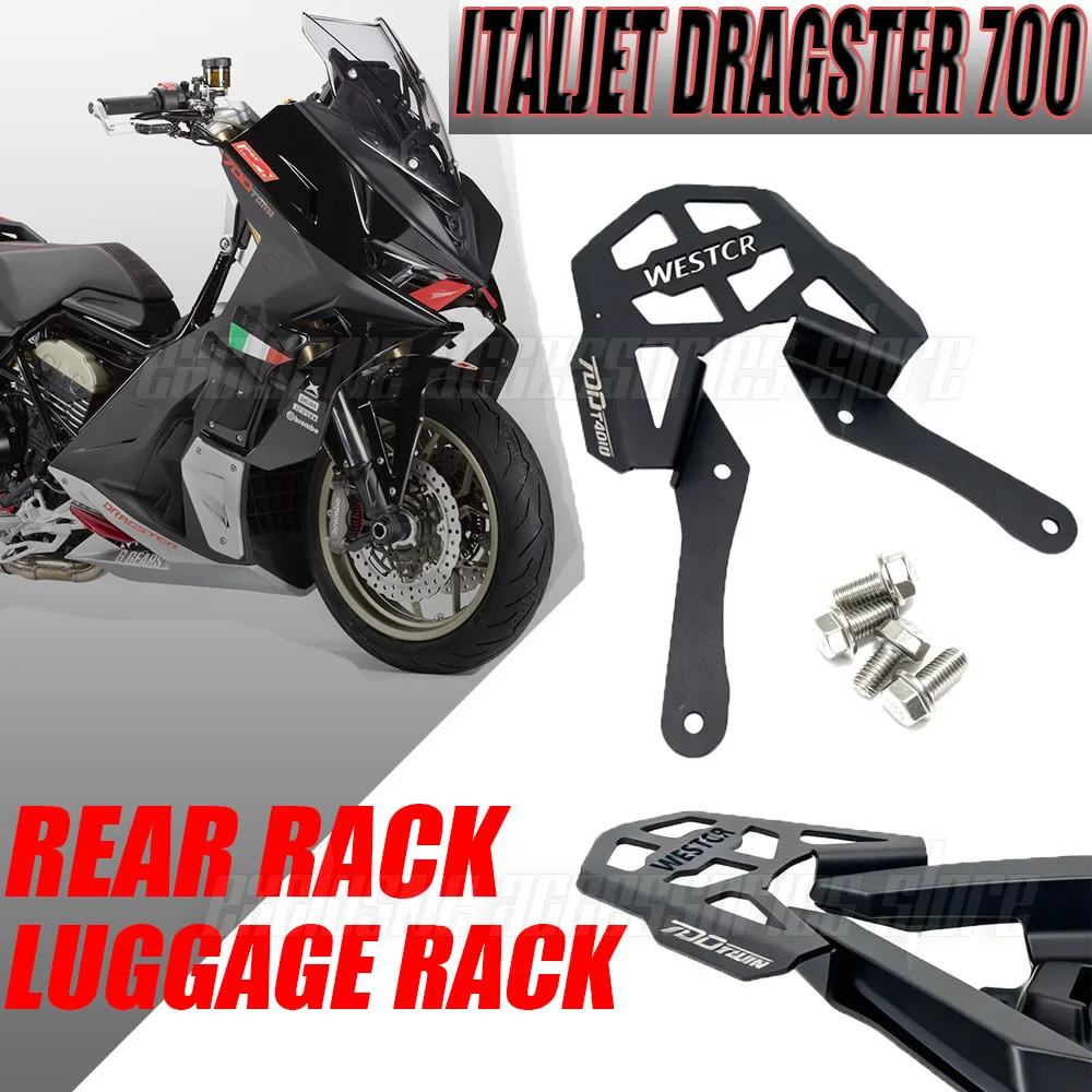 Italjet Dragster 700 Twin Dragster700 Dragster700Twin Rear Rack Luggage Carrier Tail Cargo Shelf